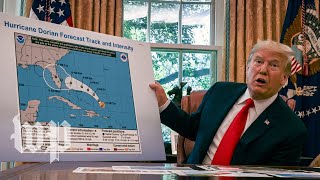 Trump appears to show Sharpiealtered hurricane map [upl. by Itsa520]