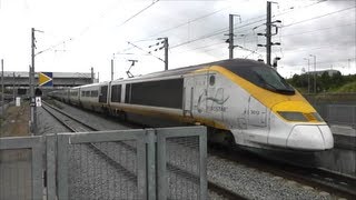 Trains at Ebbsfleet International  300713 [upl. by Aened]