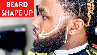 BEARD SHAPE UP TUTORIAL  BEGINNER BARBERS  BARBER STYLE DIRECTORY [upl. by Eliezer]