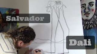 Salvador Dali Drawing Lesson [upl. by Strage]