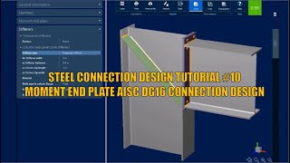 AISC DG16 Moment End Plate Connection using Ram connection [upl. by Dira462]