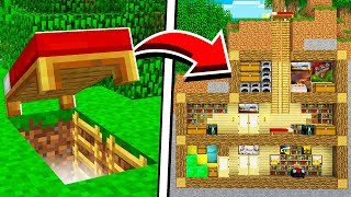 How to Build a SECRET BASE Under a Bed in Minecraft NO MODS [upl. by Nad994]