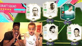 8 YEAR OLD KID SHAPESHIFTER RONALDO 194 RATED FUT DRAFT FIFA 20 CHALLENGE [upl. by Sherer616]