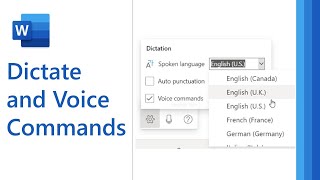 How to use Dictation and voice commands in Microsoft Word 2021 [upl. by Idnic530]