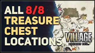 All 8 Treasure Chest Locations Resident Evil 8 Village [upl. by Ymia]