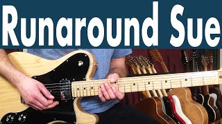 How To play Runaround Sue On Guitar  Dion Guitar Lesson  Tutorial [upl. by Zerk]