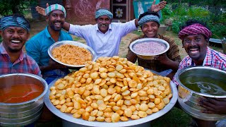 1000 PANI PURI  Golgappa Recipe Cooking in South Indian Village  How to make Pani Puri Recipe [upl. by Jecho]