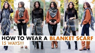 How To Wear a BLANKET SCARF 15 Ways By Orly Shani [upl. by Allemaj970]