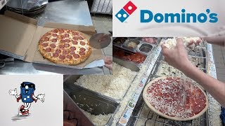 Dominos Pepperoni Pizza HOW ITS MADE [upl. by Edaj112]