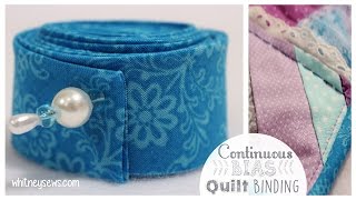 Continuous Bias Binding EASIEST METHOD How To  Whitney Sews [upl. by Landy]