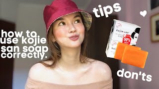 HOW TO USE KOJIE SAN WHITENING SOAP CORRECTLY TO MAKE IT EFFECTIVE dos donts amp tips  ARA G [upl. by Atinreb714]