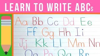 Learn to Write the ABCs  How to Write Letters  Handwriting Practice for Kids [upl. by Anayrb]