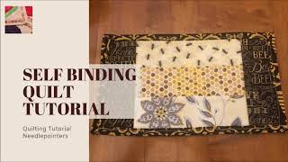 Self Binding a Quilt Tutorial Fold Over Quilt Binding [upl. by Aletse]