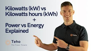 Whats The Difference Between Kilowatts kW VS Kilowatt hours kWh and Power VS Energy  Teho [upl. by Nnaeel]