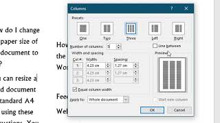 how to insert columns in MS Word [upl. by Aysa870]