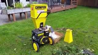 Champion 3 inch Wood Chipper Shredder Review [upl. by Sirad]