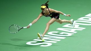 Agnieszka Radwanska vs Petra Kvitova  2014 WTA Finals Highlights [upl. by Anetsirhc557]