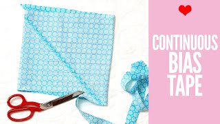 How to Make Continuous Bias Tape Bias Binding [upl. by Rayburn]