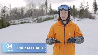 NAUKA JAZDY NA NARTACH  LEKCJA 04 POCZĄTKUJĄCY skręt z pługu [upl. by Dnomyaw]