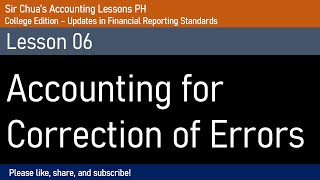 Accounting for Correction of Errors [upl. by Enimisaj684]