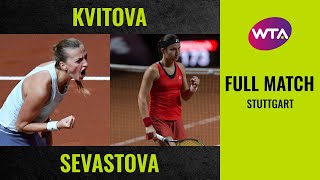 Petra Kvitova vs Anastasija Sevastova  Full Match  2020 Stuttgart Quarterfinal [upl. by Arraic]