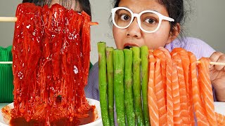 연어국수 팽이버섯 Salmon Enoki Mushroom ZOANA Mukbang 먹방 [upl. by Assilaj]