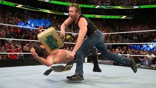 Dean Ambrose turns the briefcase into a championshipwinning weapon WWE Money in the Bank 2016 [upl. by Ahsaten328]