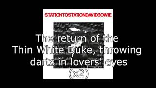 Station to Station  David Bowie  Lyrics [upl. by Stormie]