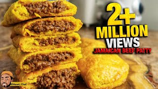 HOW TO MAKE JAMAICAN BEEF PATTIES  Meat Pie  Street Food  Jamaican Beef Patty Recipe  Hawt Chef [upl. by Yenal954]