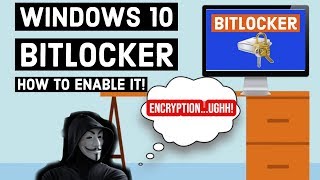 BitLocker Windows 10 Pro How to setup and enable disk encryption [upl. by Lenehc]