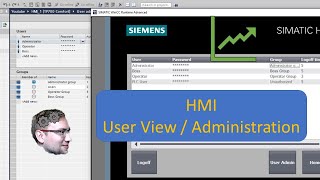 TIA Portal HMI User View  User Administration [upl. by Tessler]