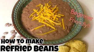 HOW TO MAKE CREAMY REFRIED BEANS FROM SCRATCH [upl. by Nakada324]