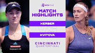 Angelique Kerber vs Petra Kvitova  2021 Cincinnati Quarterfinal  WTA Match Highlights [upl. by Celestine]