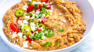 Perfect Homemade Refried Beans Recipe [upl. by Zzahc904]