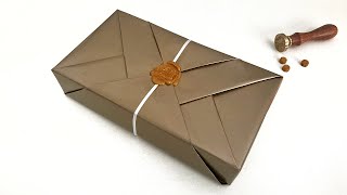 Double Kimono Gift Wrapping for shallow rectangular boxes [upl. by O'Hara]