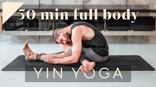 50 Minute Full Body Yin Yoga Practice  Breathe and Flow Yoga [upl. by Tereb]