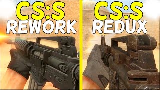 CS ReSource vs CS Source Redux  Weapons Comparison [upl. by Inimod]