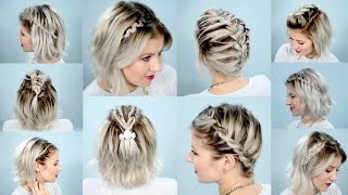 10 EASY BRAIDS FOR SHORT HAIR TUTORIAL  Milabu [upl. by Airolg]