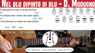 Nel blu dipinto di blu Volare  Tutorial Chitarra Accordi [upl. by Llirrem633]