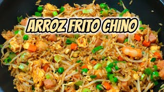 ARROZ FRITO CHINO RÁPIDO Y FÁCIL  ARROZ TRES DELICIAS  PASO A PASO [upl. by Akcirred]