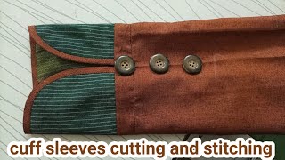 cuff sleeves design cutting and stitching [upl. by Cogan]