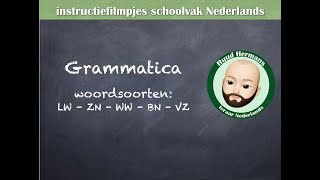 Grammatica woordsoorten  LW ZN WW VZ BN [upl. by Asle]