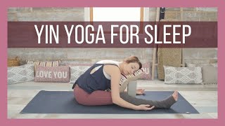 45 min Yin Yoga for Sleep  Beginner Beddtime Yin Yoga [upl. by Lumbye]