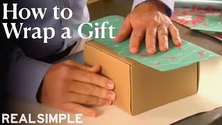 How to Wrap a Gift  Real Simple [upl. by Siuqramed]