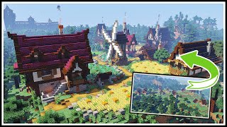 Medieval Village Transformation  Minecraft Timelapse [upl. by Einyaj]