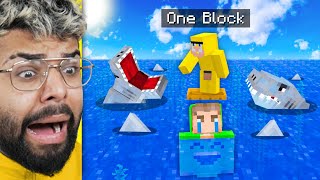 Minecraft RAFT But There IS ONLY ONE BLOCK [upl. by Vyky]