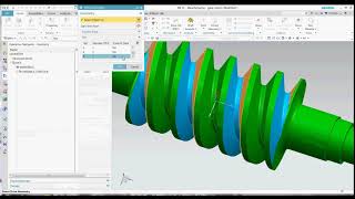 Worm Gear Machining Toolpath [upl. by Eerihs140]