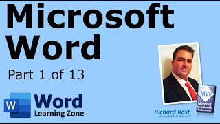 Microsoft Word Tutorial  part 01 of 13  Word Interface 1 [upl. by Dene]