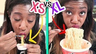 미니어쳐 컵라면 vs 큰 컵라면 ♨️🍜♨️ Tiny Ramen vs Large Ramen [upl. by Pallas]