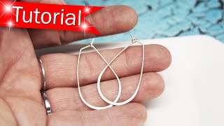 TUTORIAL  MAKE THESE Teardrop Hoop Earrings [upl. by Yliak]